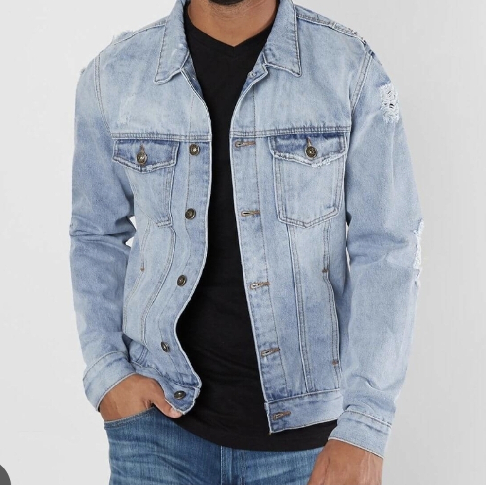 Brooklyn Cloth Light Blue Denim Jacket for Men